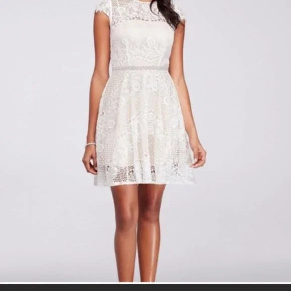 red lace feather dress Dolce Vita Feather Mini Dress in Red
